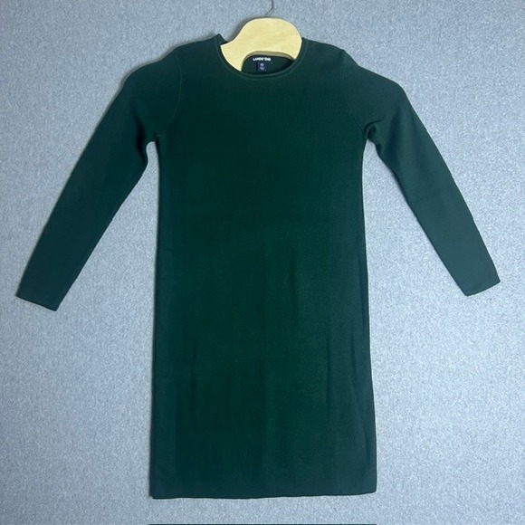 Lands' End Women's Green Knit Long‎ Sleeve Dress Casual Everyday Size XS - Picture 1 of 7